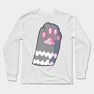 cute little gray cat's paw saying hello! Long Sleeve T-Shirt